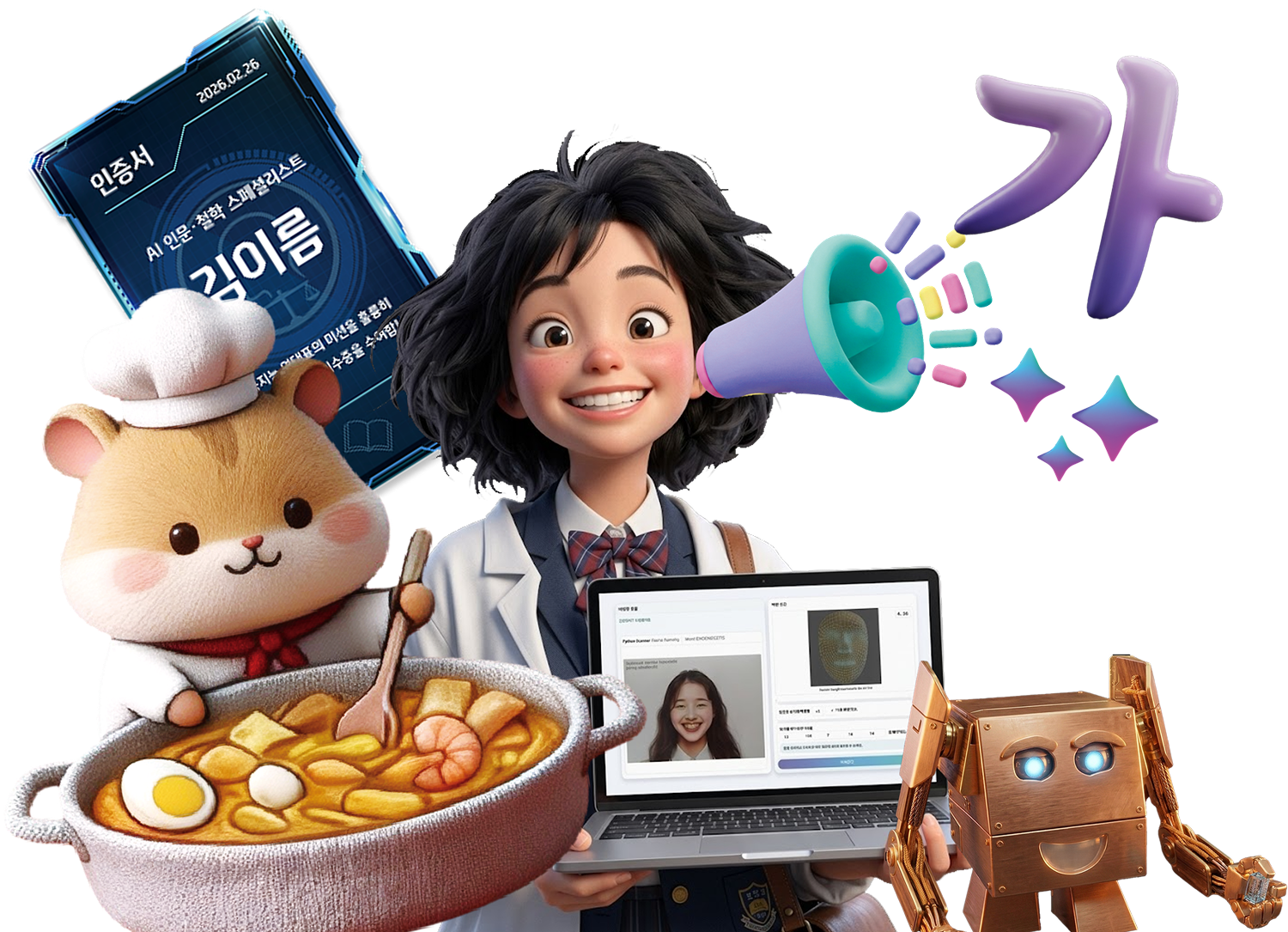 AX오드랩 AI 교육 일러스트